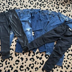 LOFT modern straight and skinny petite jeans 6p - 6 pairs
